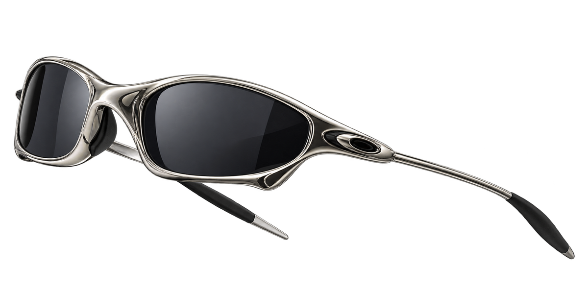 PHASE 01 Chrome / Obsidian wraparound sunglasses